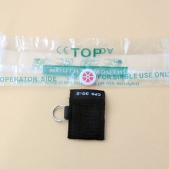 KeyRing CPR Face Shield Resuscitation 30:2 Training Black & Orange
