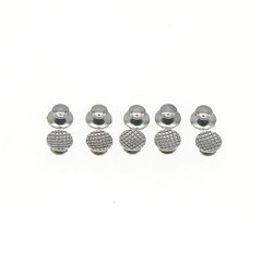 100Pcs Metal Lingual Buttons Bondable for Dental Orthodontic Round Mesh Base