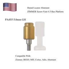 Zimmer Tapered Screw-Vent 4.5mm Internal Hex Implant 1-5mm for Locator Abutment