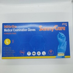 SunnyCare Nitrile Medical Examination Gloves – 1 CASE (10 boxes of 100) – Large
