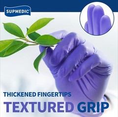 Medical Nitrile Exam Gloves Powder-Free Food-Safe Disposable Glove Purple 100PCs