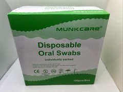 Munkcare Disposable Oral Care Swabs Individually Wrapped Sponge Tooth Cleaning