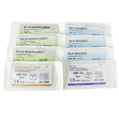 Dental Study Suture Practice Silk Sutures Braided Reverse Needle Train Test
