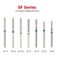 100 piezas/20 tipos Burr fresas de diamante salees FG medio 1,6mm Kit FG1.6MM