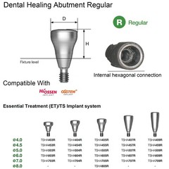 US Dental Healing Abutment Compatible Oss Hiossen ET/TS Mini Regular Platform