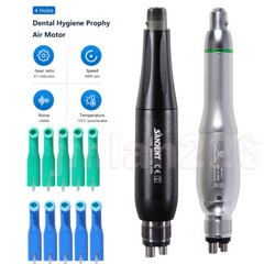 Dental Hygiene Prophy Handpiece Air Motor 4 Holes with 4:1 Nosecone 360° Swivel