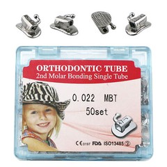 Dental Orthodontic Split Buccal Tube 1st/2nd MBT 022 Bondable Single Non-con