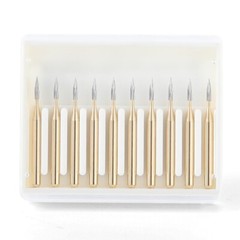 AZDENT 10 Pcs Dental Carbide Trimming & Finishing Burs FG For High Speed Handpie