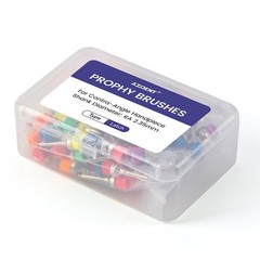100pcs Dental Nylon Bowl Polishing Polisher Prophy Brushes Latch Soft Flat