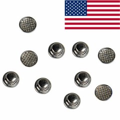 AZDENT Dental Orthodontic Lingual Buttons Metal Bondable Round Base 10pc/pack