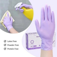 100 Disposable Nitrile Gloves Powder Free Latex Free Medical Use & Food Grade