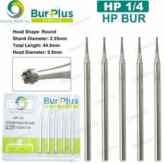WAVE Dental Carbide Burs HP Surgical Burs Round For Straight Handpiece HP 2 4 8