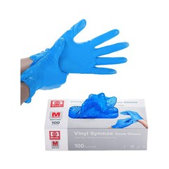 Synmax Disposable Examine Gloves Multipurpose Cleaning Powder Free Blue XL 100ct
