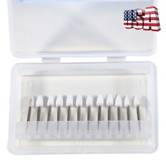12pcs Dental Flame White Stone Polishing FG Burs Fl2 Abrasion Point Bur SANDENT