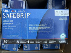 Ansell MICROFLEX SafeGrip SG-375 Extra Large Thick Disposable Latex Gloves 50