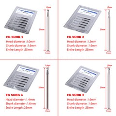 SANDENT Dental Carbide Surgical High Speed FG SURG 2 3 4 5 Length Bur 25mm OR