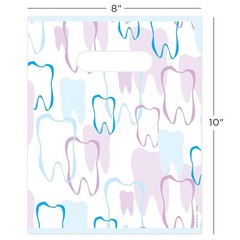 Lightweight 100-Pack Tooth Outline Bags – Ideal for Dental Outreach & Promotions