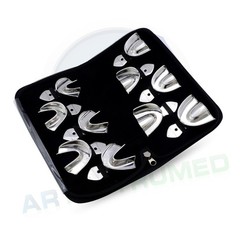 6 PCS Dental Impression Trays Set XS-S-M-L-XL Rimlock Stainless Autoclavable