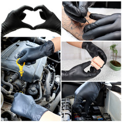 First Glove 3 mil Black Nitrile Gloves Powder & Latex Free Exam Grade Gloves