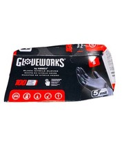 Gloveworks GPNB42100 Black Disposable Nitrile Gloves 5 Mil Size: Small (100 CT)
