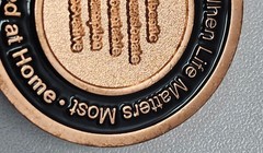 Vintage Kindred at Home Challenge Coin, Corporate Employee Recognition Medal