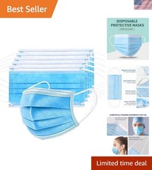 100 Pack Disposable 3 Layer Safety Face Masks for Ultimate Protection