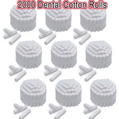 2000x Dental Cotton Rolls Premium Quality Size #2 Medium Nonsterile, 3/8″