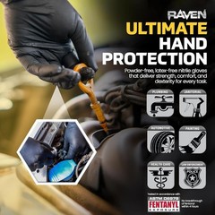 Powder Free Nitrile Gloves 7 Mil Disposable Puncture Resistant Chemical Safe New