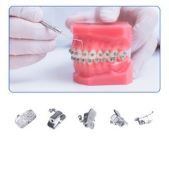 Dental Orthodontic Buccal Tubes 1st 2nd Molar Roth/MBT 022 018 Bondable Non-Conv