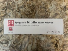 Basic Synguard Nitrile Exam Gloves NGPF 7004- XL 1 Pack of 100