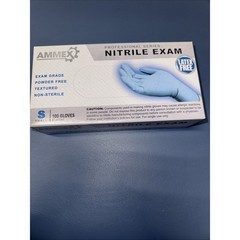 Case=10 AMMEX APFN42100 Nitrile Small Medical Gloves