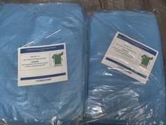 Isolation Gown With Elastic Wrists Universal One Size Blue 20 Count None-Sterile