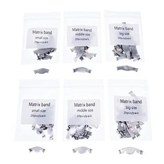 20Pcs/Pack Dental Saddle Contoured Metal Matrices Matrix Band / Springclip