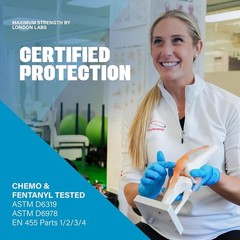 Synsafe 4 Mil – Blue Nitrile Exam Gloves –Disposable Latex Free & Powder Free…