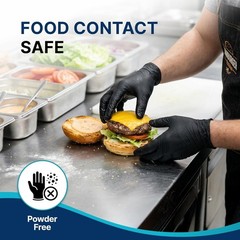 Versatile 4 Mil Black Disposable Gloves – Perfect for Cooking & Cleaning, 100ct