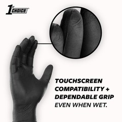 100 Pack Medium Black Nitrile Disposable Gloves For Automotive Work