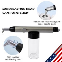 Dental Alumina Air Abrasion Polisher Microetcher Sandblasting Gun 4Hole W/ Water