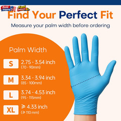 Supmedic Nitrile Exam Gloves, 100 Count, Food Safe, Powder-Free