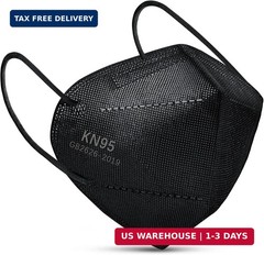 Boncare KN95 Face Mask 30 PCs, 5-Layer Black Face Mask for Men & Women Filter Ef