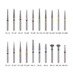 100 Models AZDENT Dental Diamond FG Burs for High Speed Handpiece Friction Grip