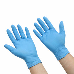 1000 Pcs, Blue Nitrile Powder-Free Disposable Gloves Large 3 MIL Finger-Textured