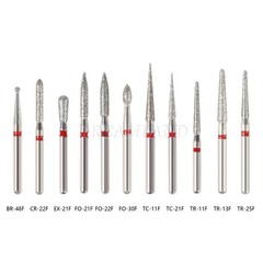 100 piezas/20 tipos Burr fresas de diamante salees FG medio 1,6mm Kit FG1.6MM