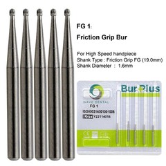 Wave Dental Carbide Bur High Speed Round FG 1/4 1/2 1 2 4 5 6 7 8 Friction Grip
