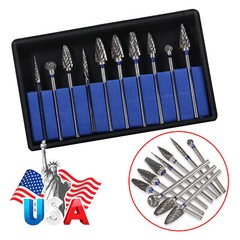 10 Pcs HP Tungsten Steel Carbide Cutter Dental Denture Burs Lab Drill Polisher P