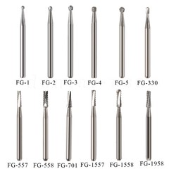 Dental Burs FG 330 557 701 Pear High Speed Tungsten Carbide Burr 19mm Midwest
