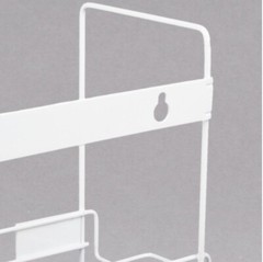 3-Tier Glove Box Holder White Wire Wall-Mount Saves Counter Space