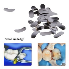 50Pcs Dental Metal Matrices Matrix Band Sectional Contoured Refill S/M/L 35μm DL