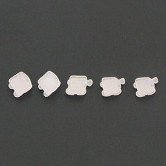 US 10 Pack Dental Ceramic Orthodontic Bracket Brace Roth 022 345 Hooks Mesh Base