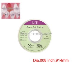 Orthodontic Dental Braces Niti Open Coil Spring Dia.012 Inch/.010 Inch 914mm