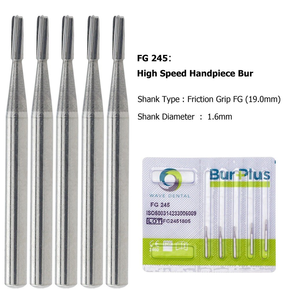 Wave Dental Carbide Burs FG 330 245 331 Pear Friction Grip High Speed Bench Test
